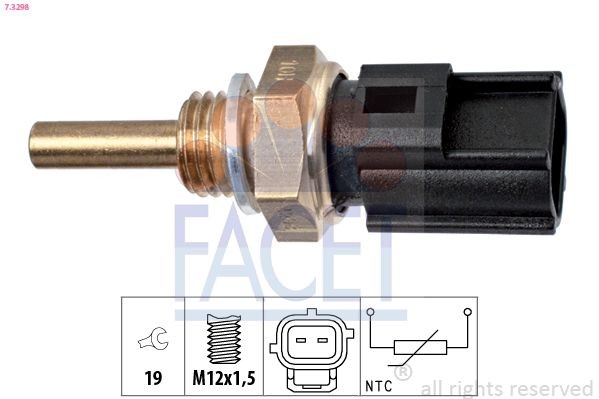 FACET 7.3298: Andur, Jahutusvedeliku temp. Made in Italy - OE Equivalent