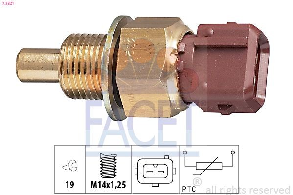 FACET 7.3321: Andur, Jahutusvedeliku temp. Made in Italy - OE Equivalent