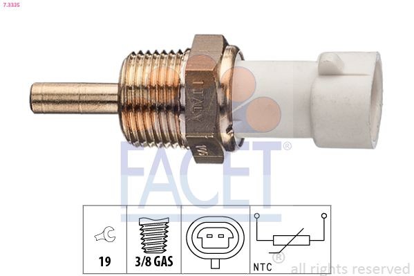 FACET 7.3335: Andur, Jahutusvedeliku temp. Made in Italy - OE Equivalent