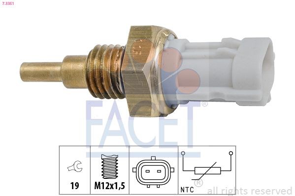 FACET 7.3351: Andur, Jahutusvedeliku temp. Made in Italy - OE Equivalent