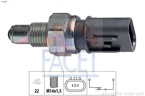 FACET 7.6084: Rückfahrschalter Made in Italy - OE Equivalent