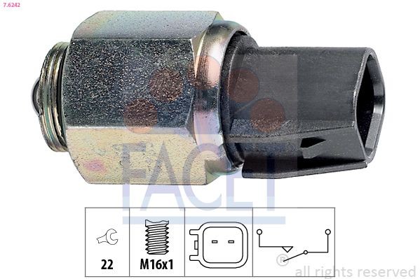 FACET 7.6242: Rückfahrschalter Made in Italy - OE Equivalent