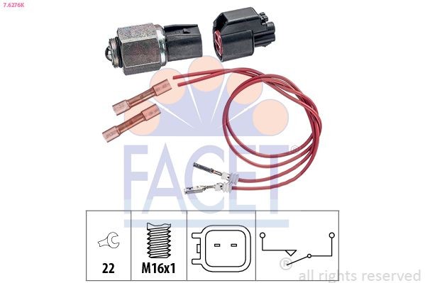 FACET 7.6276K: Rückfahrschalter Made in Italy - OE Equivalent