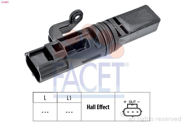 FACET 9.0481: Senzor turatie, management motor Made in Italy - OE Equivalent