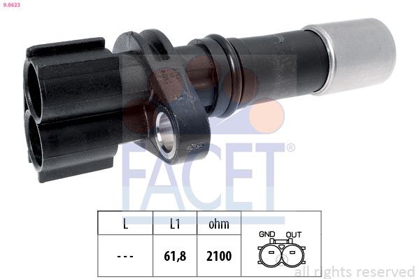 FACET 9.0633: Jutiklis, alkūninio veleno impulsas Made in Italy - OE Equivalent