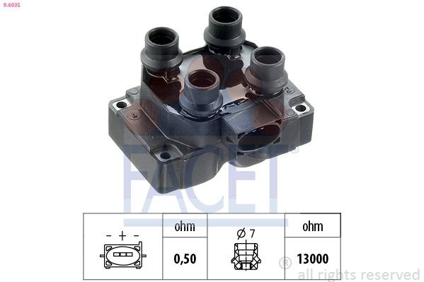 FACET 9.6035: Tændspole Made in Italy - OE Equivalent