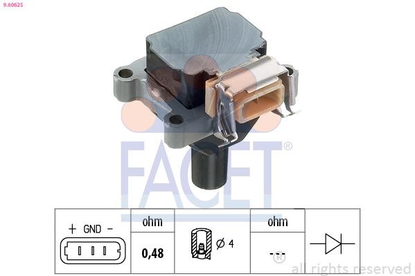 FACET 9.6062S: Süütepool Made in Italy - OE Equivalent