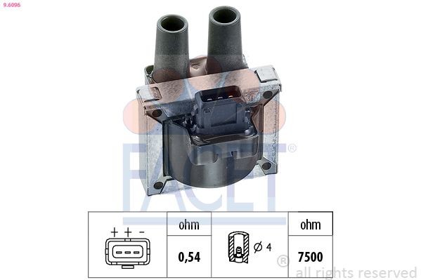 FACET 9.6096: Zündspule Made in Italy - OE Equivalent