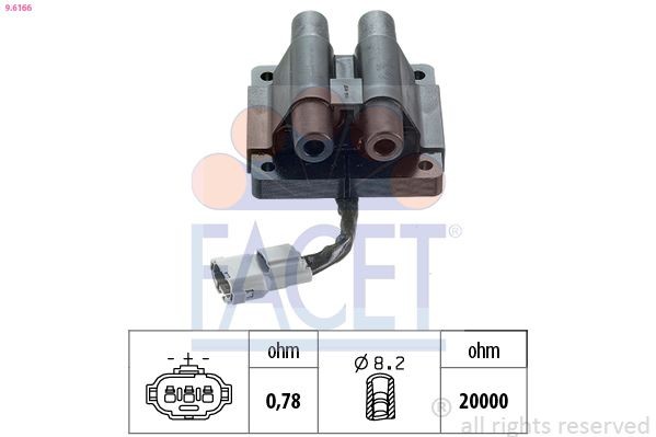 FACET 9.6166: Bobina de encendido Made in Italy - OE Equivalent
