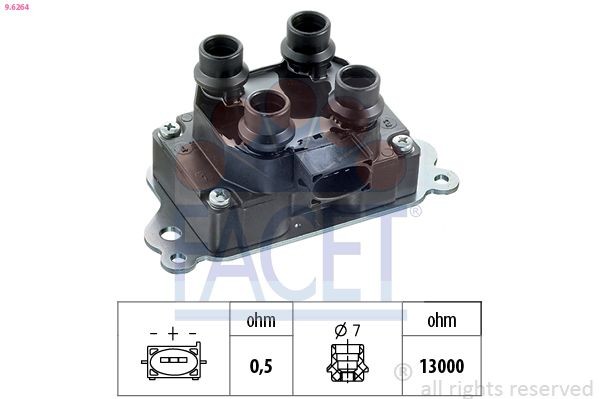 FACET 9.6264: Zapalovací cívka Made in Italy - OE Equivalent