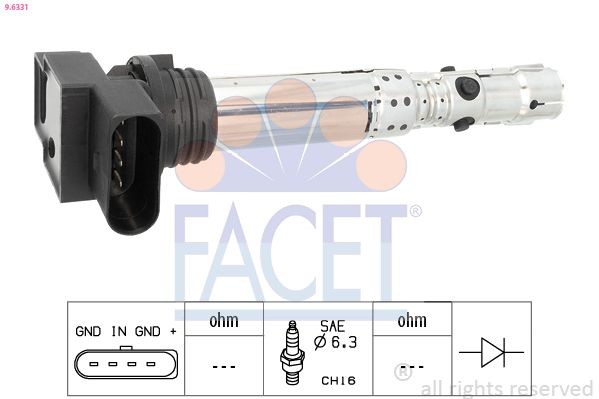 FACET 9.6331: Süütepool Made in Italy - OE Equivalent