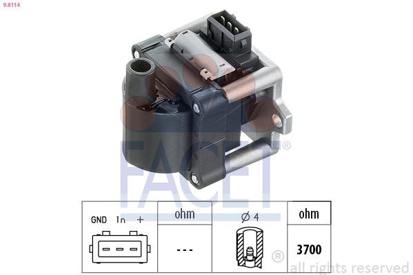 FACET 9.8114: Unidad de bobina de encendido OE Equivalent