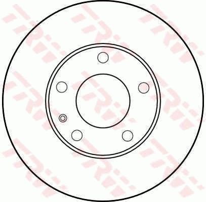 TRW DF1556: Brzdový kotúč Ø: 280mm, plný, Ø: 280mm