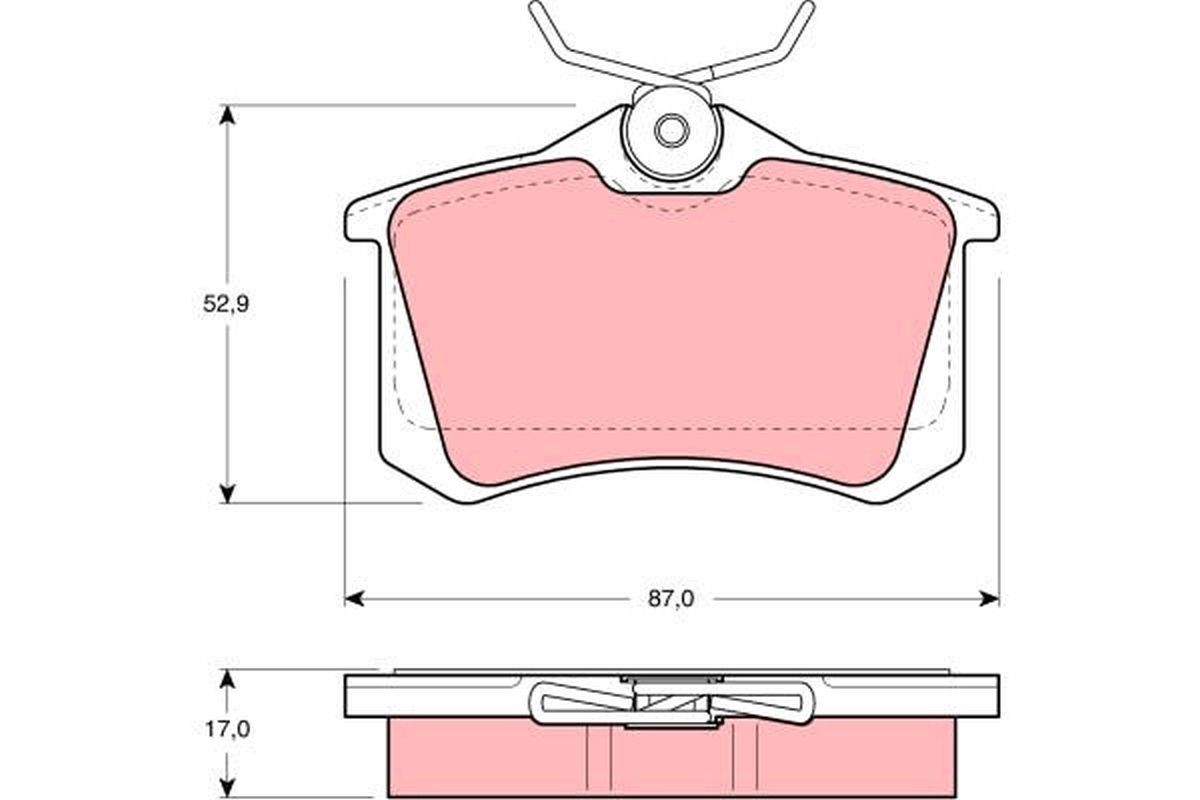 TRW GDB1196: Bremsbeläge