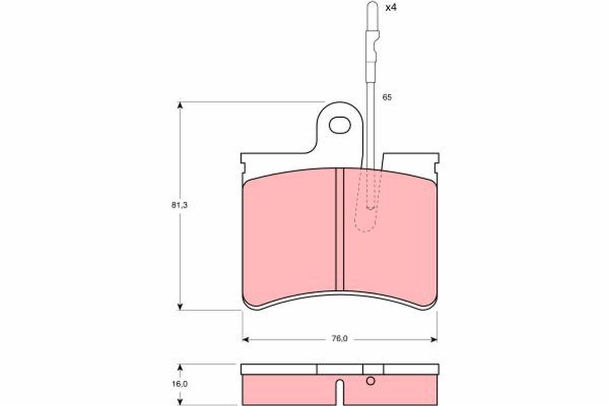 TRW GDB287: Piduriklotsid