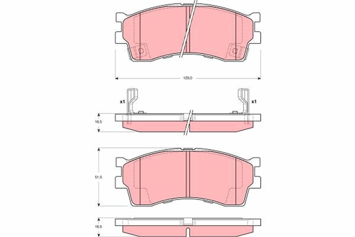 TRW GDB3245: Piduriklotsid
