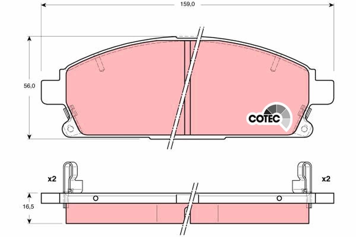 TRW GDB3312: Piduriklotsid COTEC