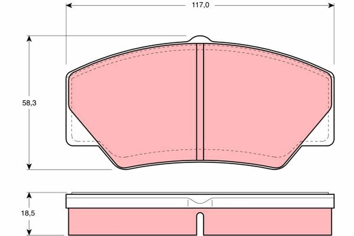 TRW GDB349: Piduriklotsid
