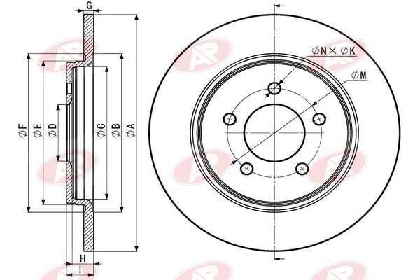 AP-SA F2022P: Piduriketas Tagasild, Ø: 305mm, täis, Ø: 305mm