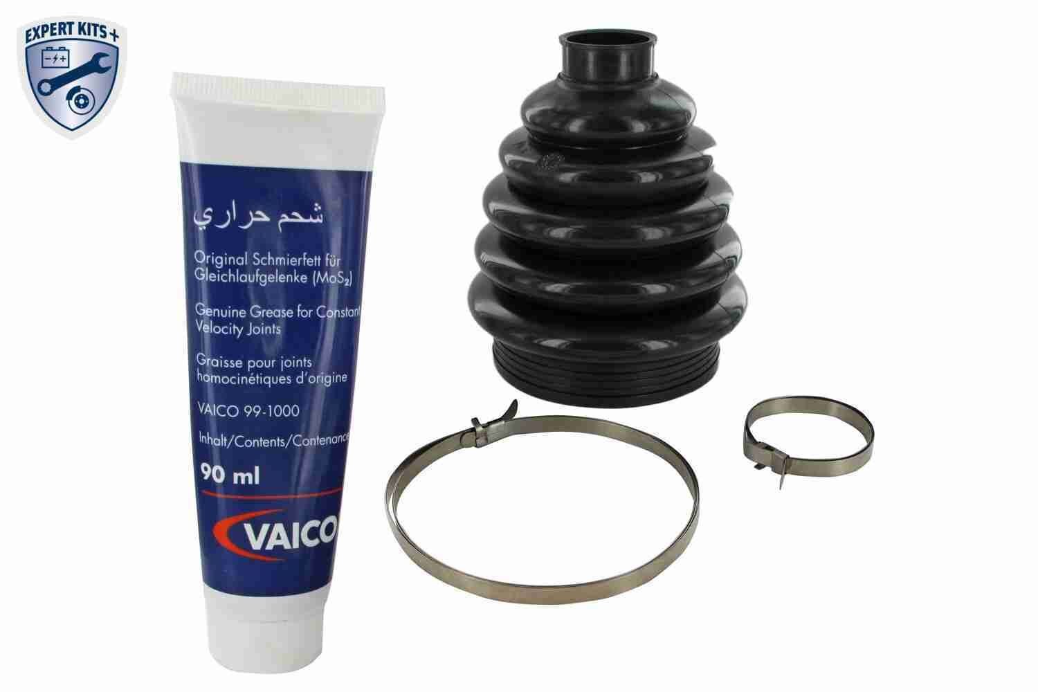 VAICO V10-7180: Комплект маншон, полуоска от страната на колелото, предна ос, със скоби, EXPERT KITS +