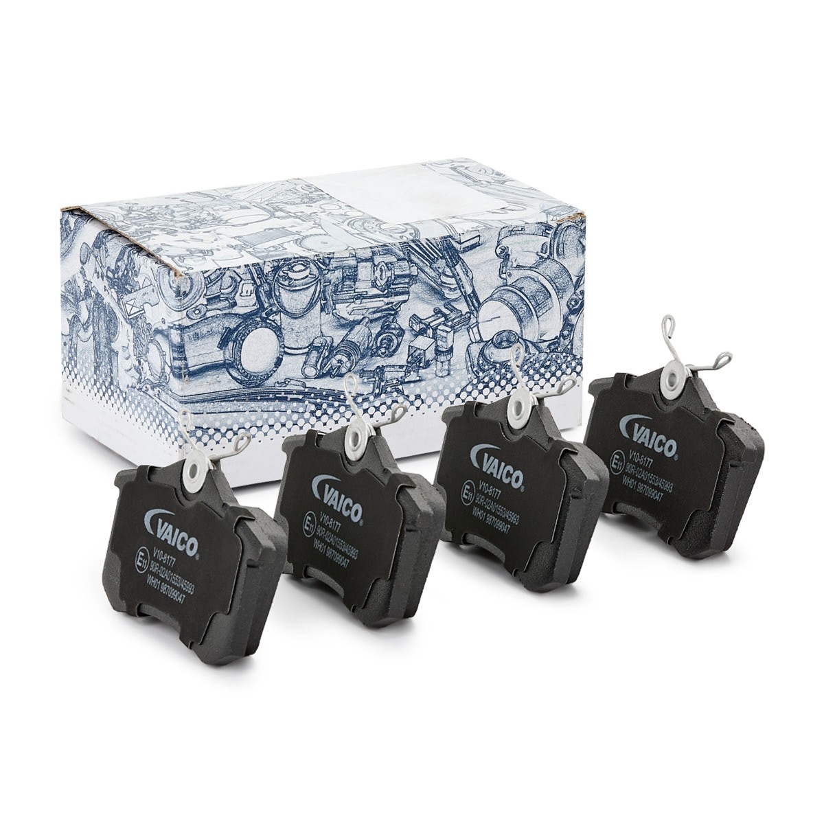 VAICO V10-8177: Plăcuțe de frână puntea spate, Q+, original equipment manufacturer quality