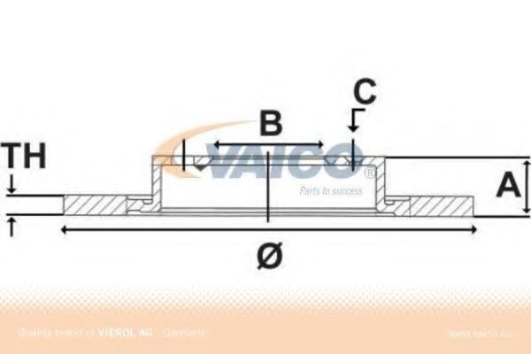 VAICO V30-80029: Stabdžių diskas priekinė ašis, Ø: 284mm, vidinis ventiliavimas