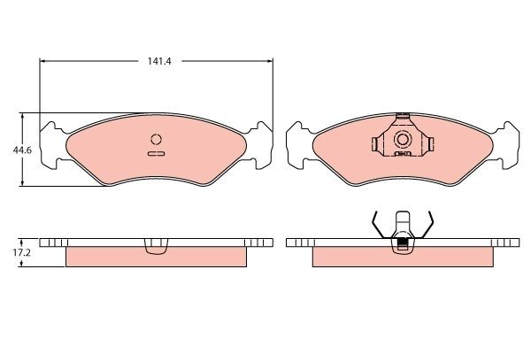 TRW GDB2414: Piduriklotsid