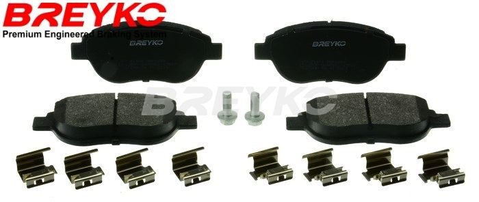 DAVID VASCO Q1464: Juego de pastillas de freno BREYKO PREMIUM Eje delantero, con arandelas distanciadoras, con accesorios, con tornillos pinza freno