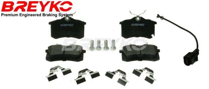 DAVID VASCO Q1475: Juego de pastillas de freno BREYKO PREMIUM Eje trasero, con arandelas distanciadoras, con tornillos pinza freno