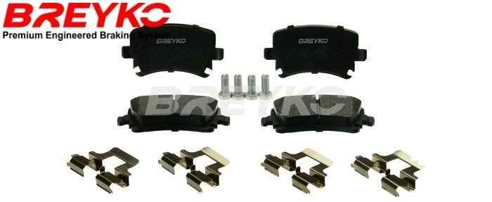 DAVID VASCO Q1622: Juego de pastillas de freno BREYKO PREMIUM Eje trasero, con arandelas distanciadoras, con accesorios, con tornillos pinza freno