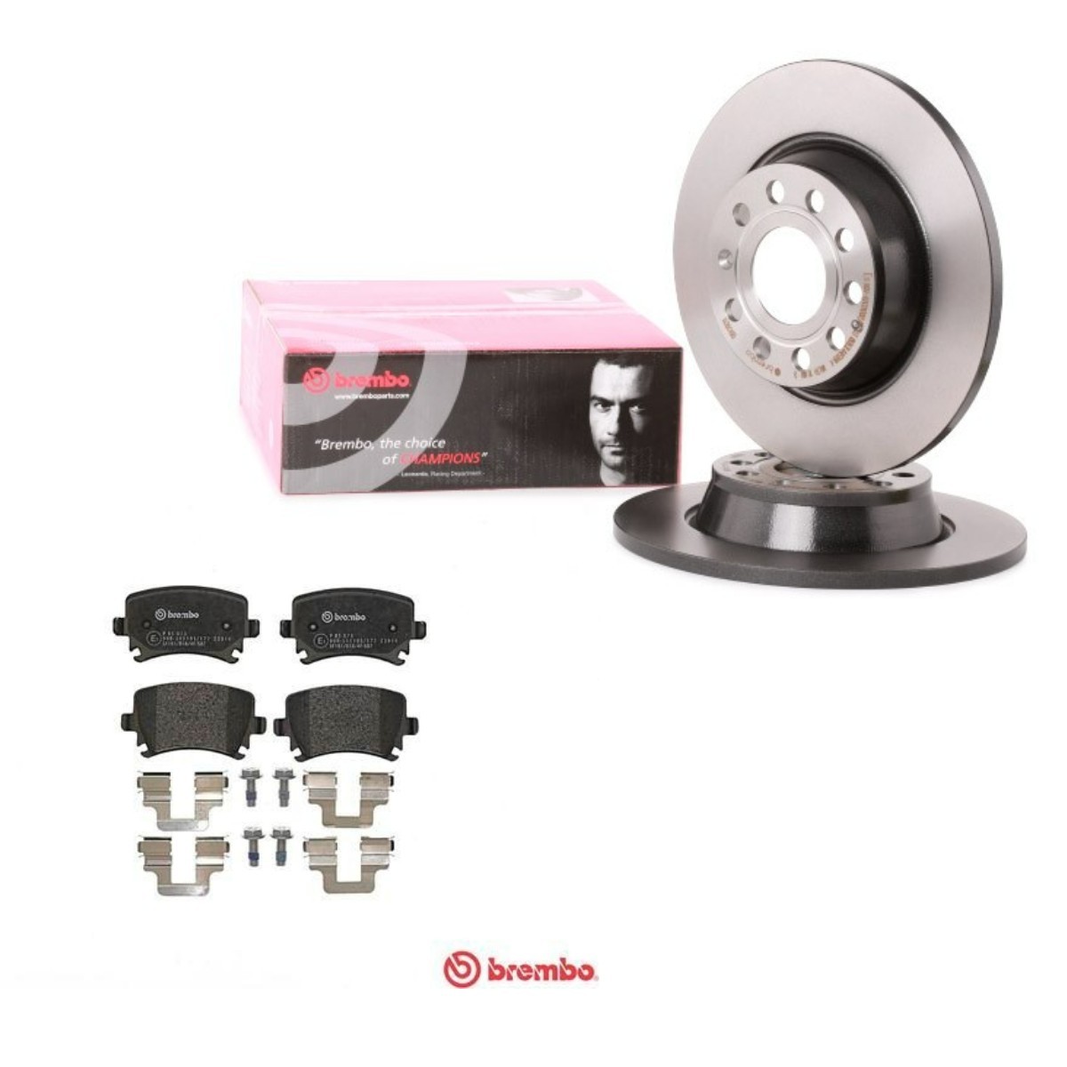 BREMBO BRB3405N0046: Kit de discos de freno y pastillas Ø: 282mm, macizo COATED DISC LINE