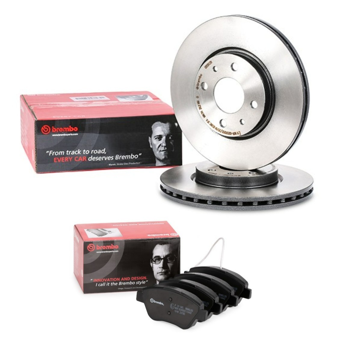 BREMBO BRB3405N0055: Pidurikomplekt, ketaspidur Ø: 257mm, sisemine õhutus COATED DISC LINE