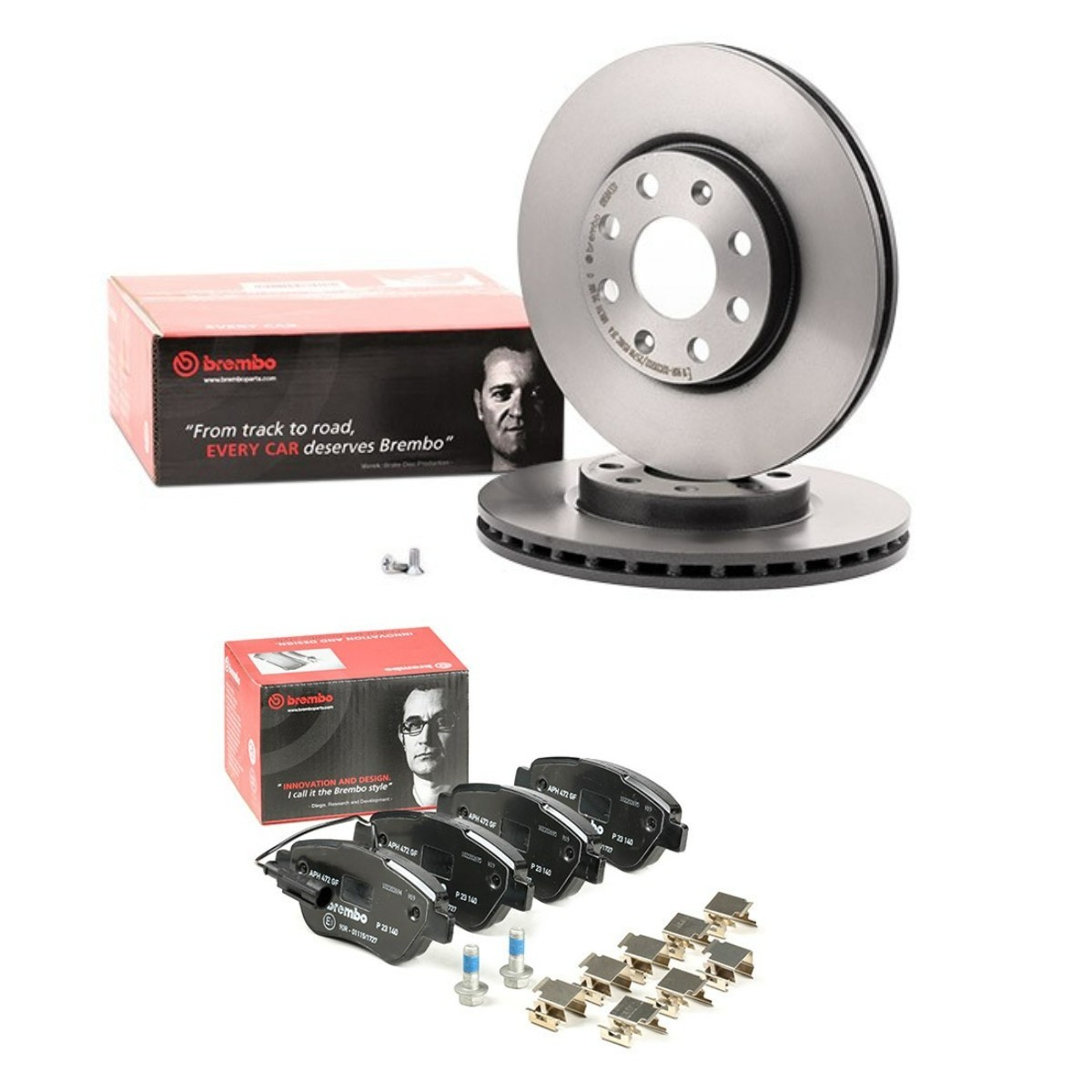 BREMBO BRB3405N0080: Bremseskiver og klodser Ø: 257mm, indvendigt ventileret COATED DISC LINE