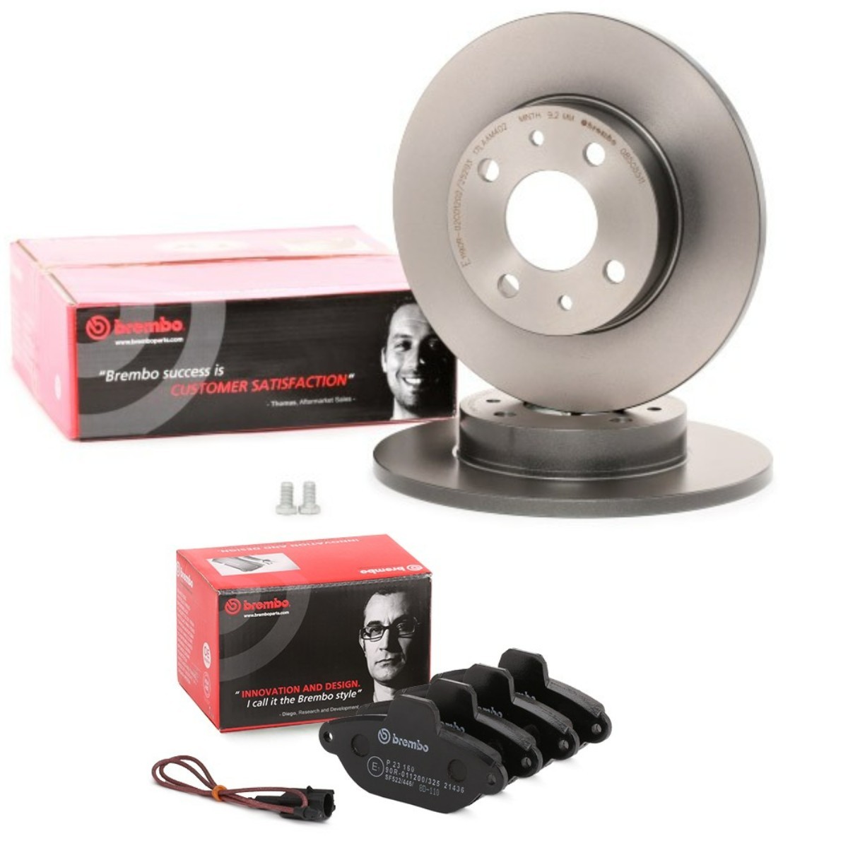 BREMBO BRB3405N0093: Souprava brzd, koutocova brzda R: 240mm, plný COATED DISC LINE