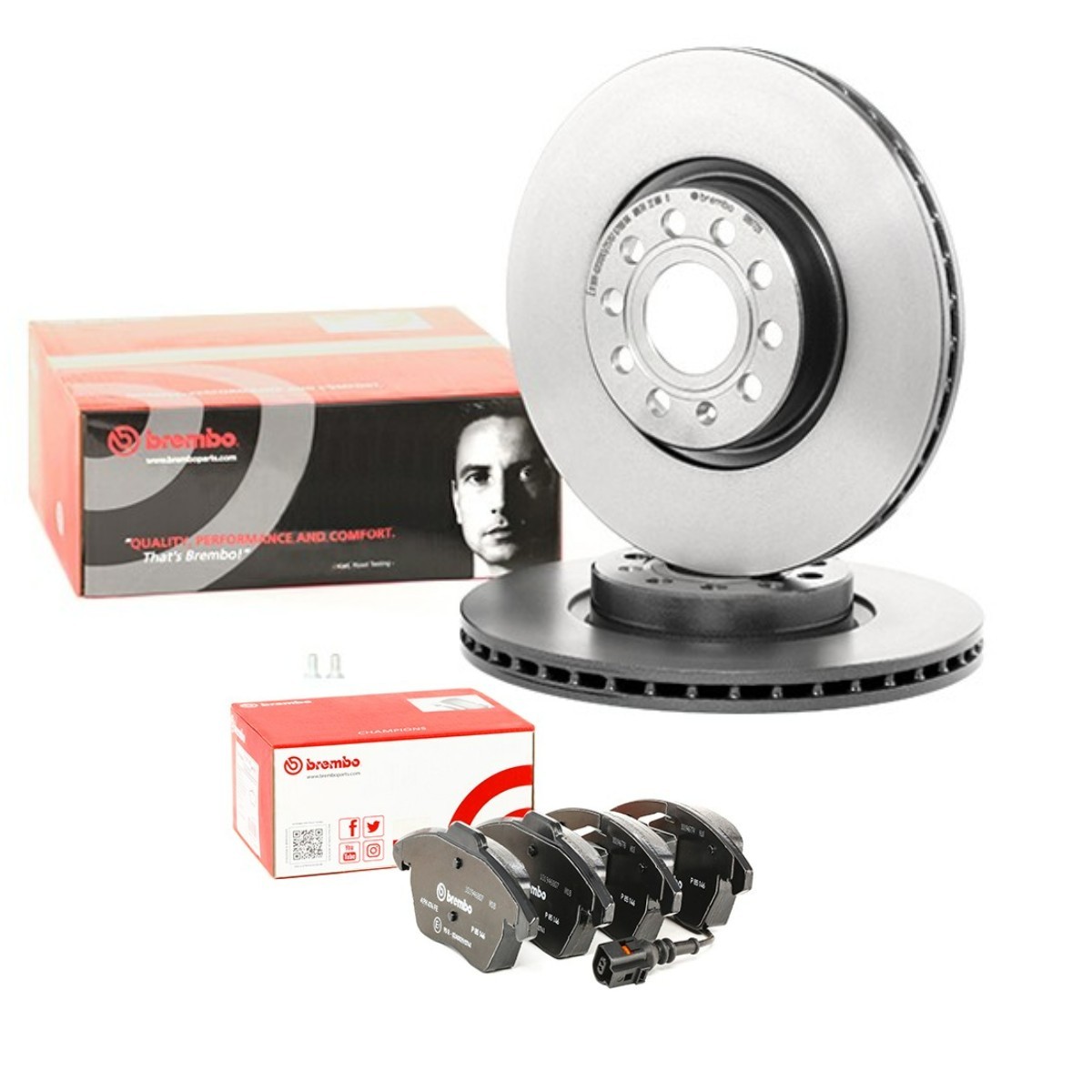 BREMBO BRB3405N0120: Stabdžių rinkinys, diskiniai stabdžiai Ø: 312mm, vidinis ventiliavimas COATED DISC LINE
