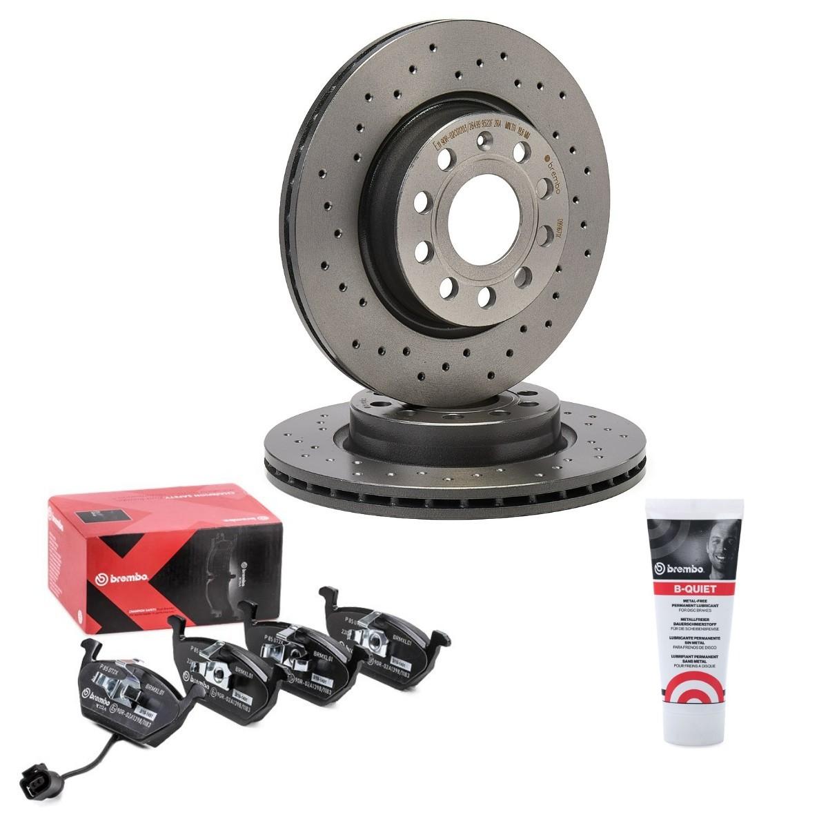 BREMBO BRB3405N0181: Pidurikomplekt, ketaspidur Ø: 280mm, augustatud/sise XTRA LINE