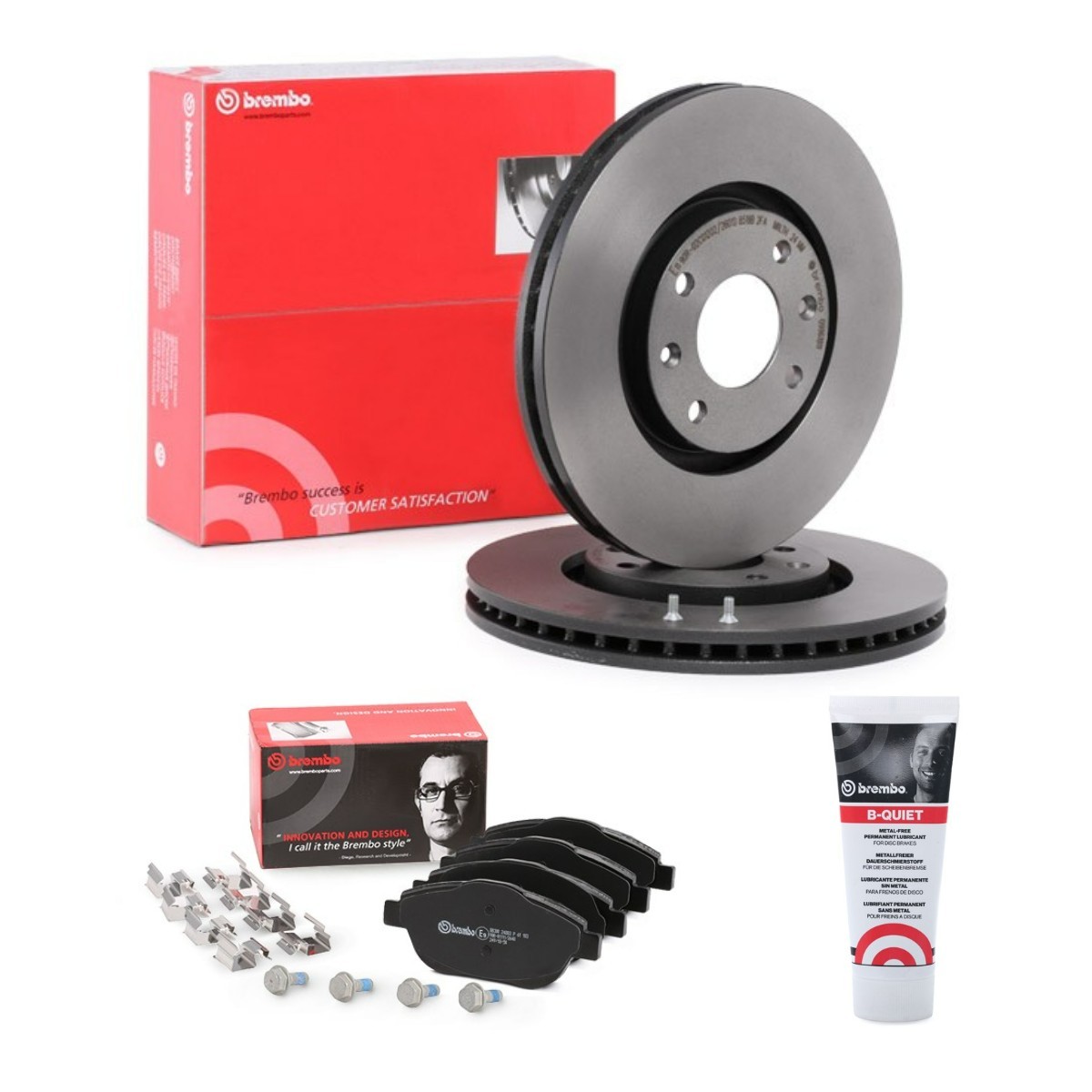 BREMBO BRB3405N0187: Pidurikomplekt, ketaspidur Ø: 283mm, sisemine õhutus