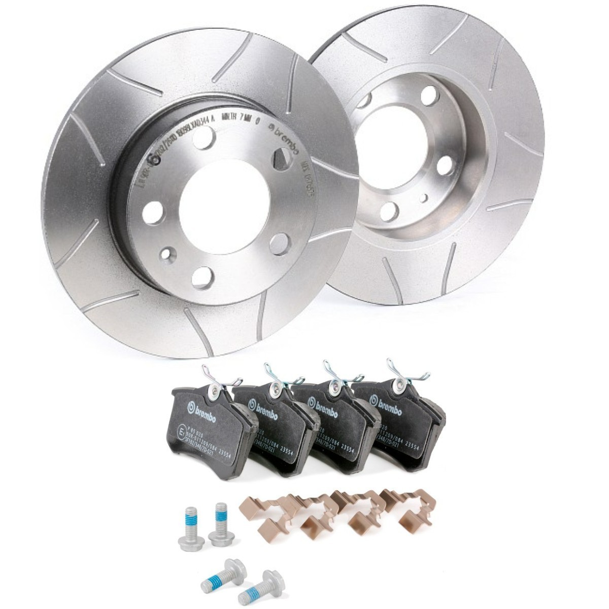 BREMBO BRB3405N0329: Спирачен комплект, дискови спирачки задна ос, Ø: 230mm, плътен, със шлици