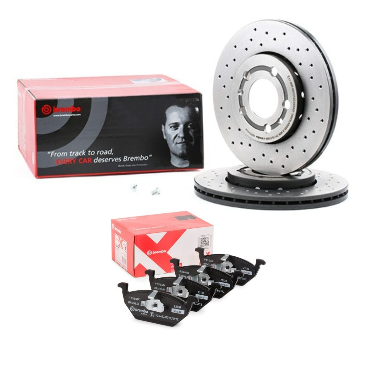 BREMBO BRB3405N0366: Pidurikomplekt, ketaspidur Ø: 256mm, augustatud/sise XTRA LINE