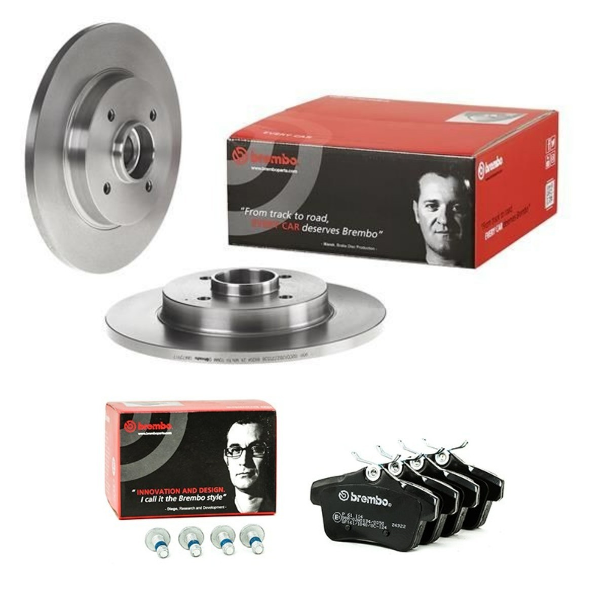 BREMBO BRB3405N0393: Pidurikomplekt, ketaspidur Ø: 268mm, täis BEARING DISC LINE