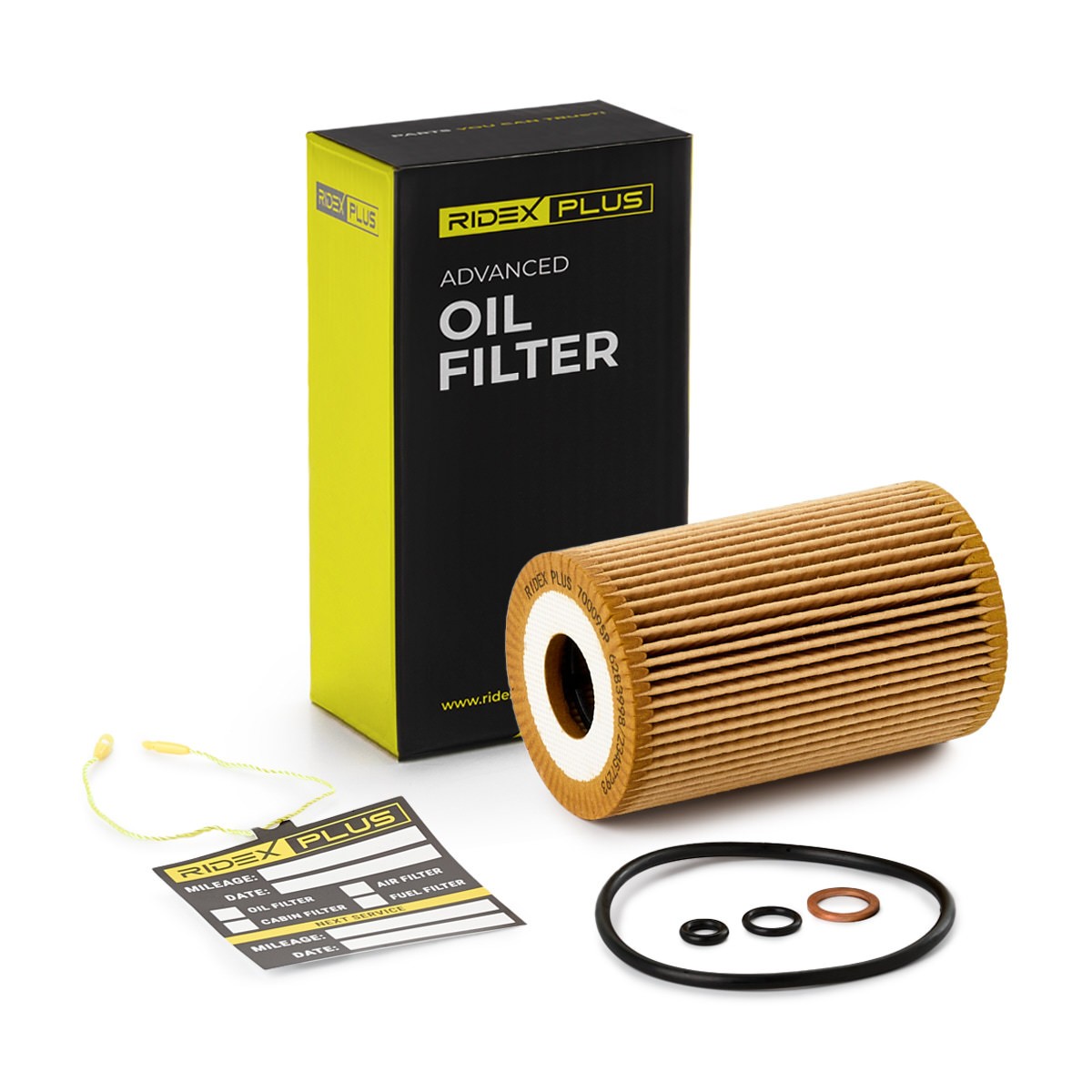 RIDEX PLUS 7O0095P: Eļļas filtrs ar blīvēm