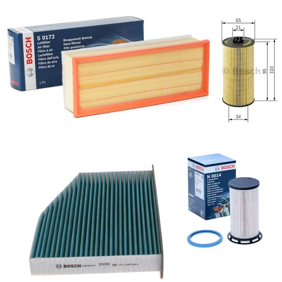 BOSCH BSH4055N0031: Filtrs-Komplekts