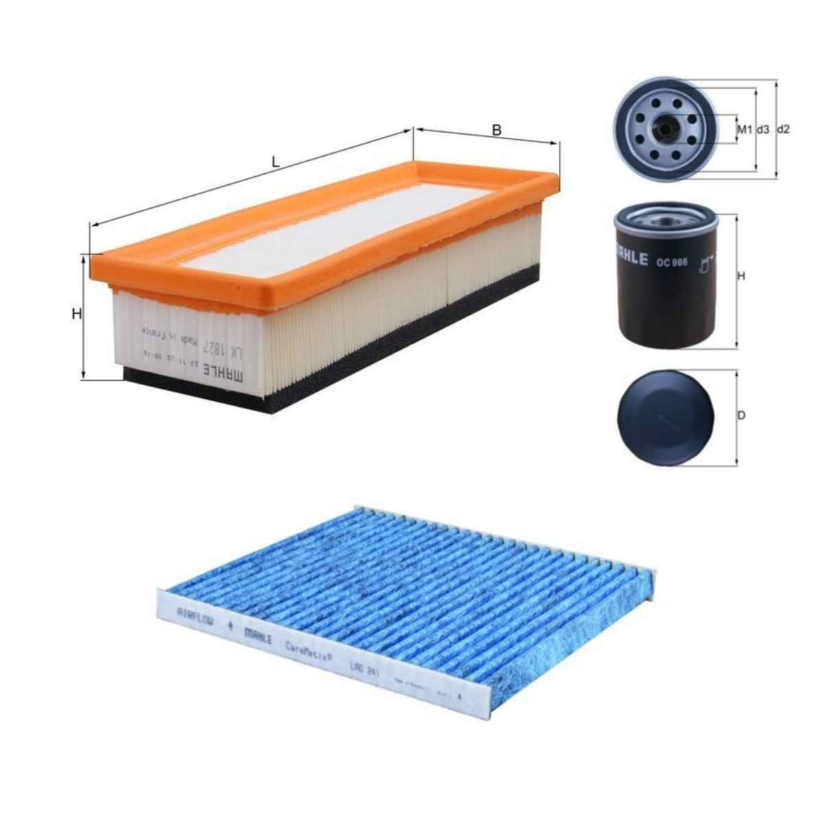 MAHLE ORIGINAL MHL4055N0067: Filter-komplekt