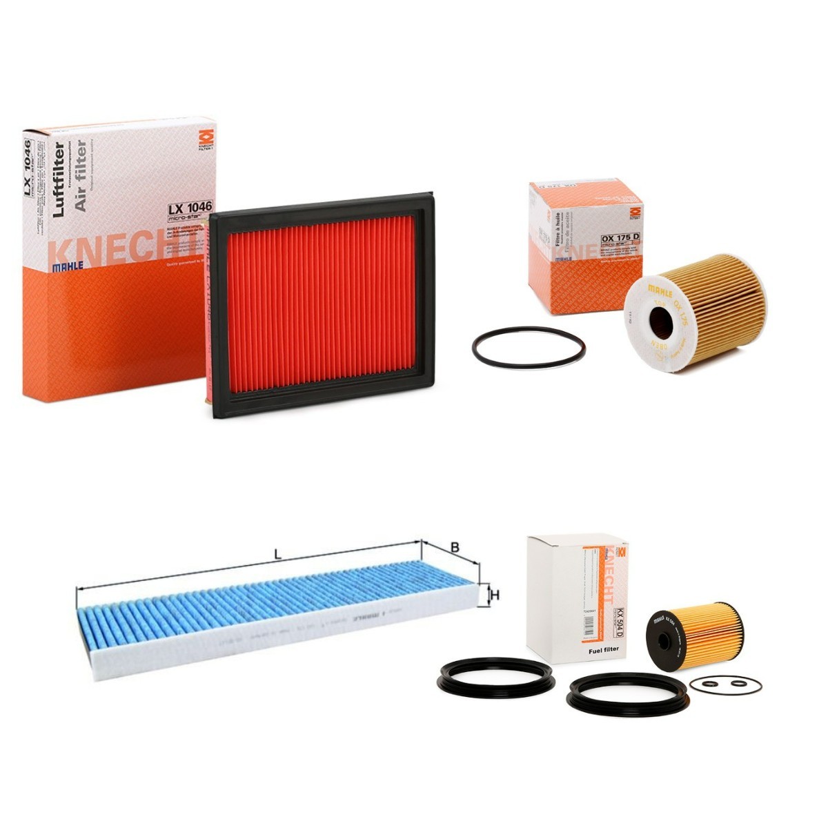 MAHLE ORIGINAL MHL4055N0090: Filtr-sada