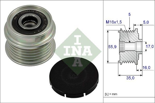 INA 535 0004 10: Poulie roue libre, alternateur Outillage spécialisé nécessaire pour le montage