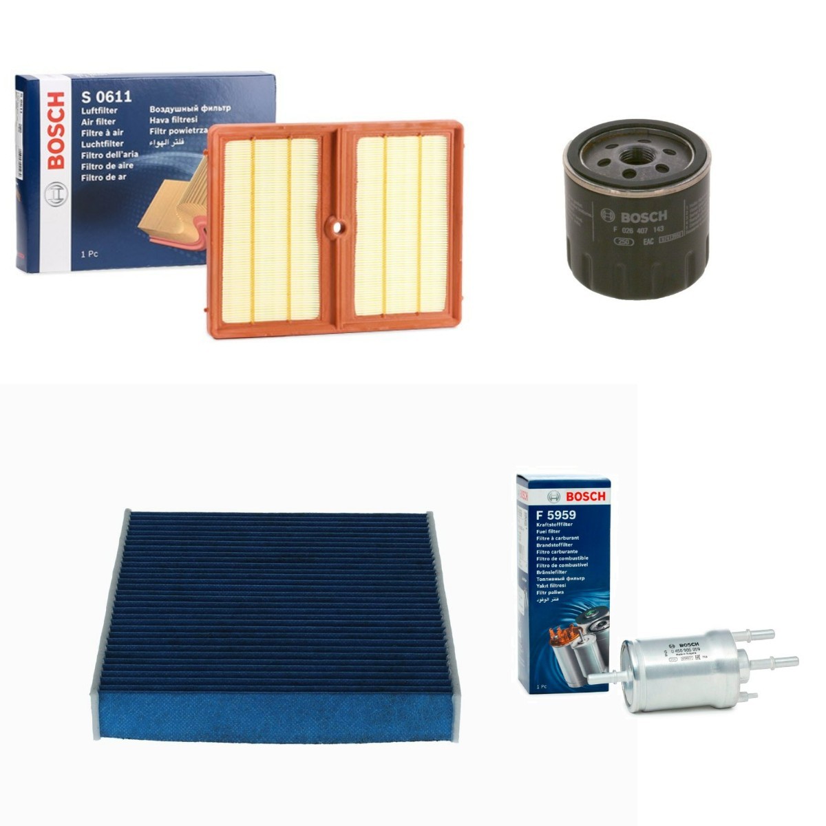 BOSCH BSH4055N0157: Filtrų komplektas