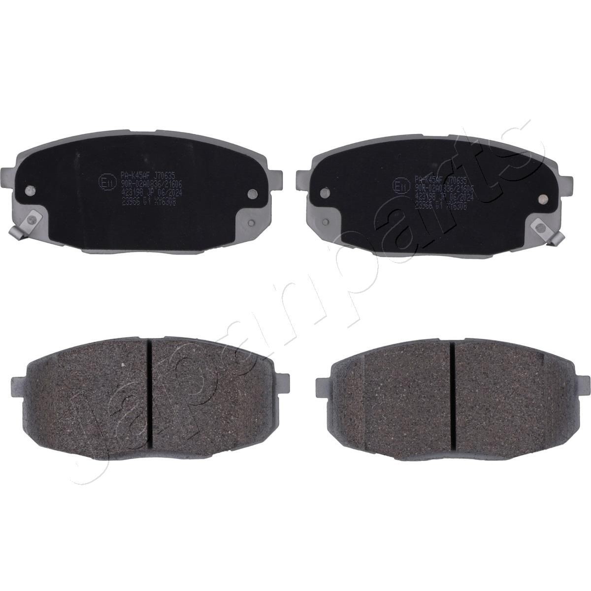 JAPANPARTS PA-K45AF: Piduriklotsid Esisild