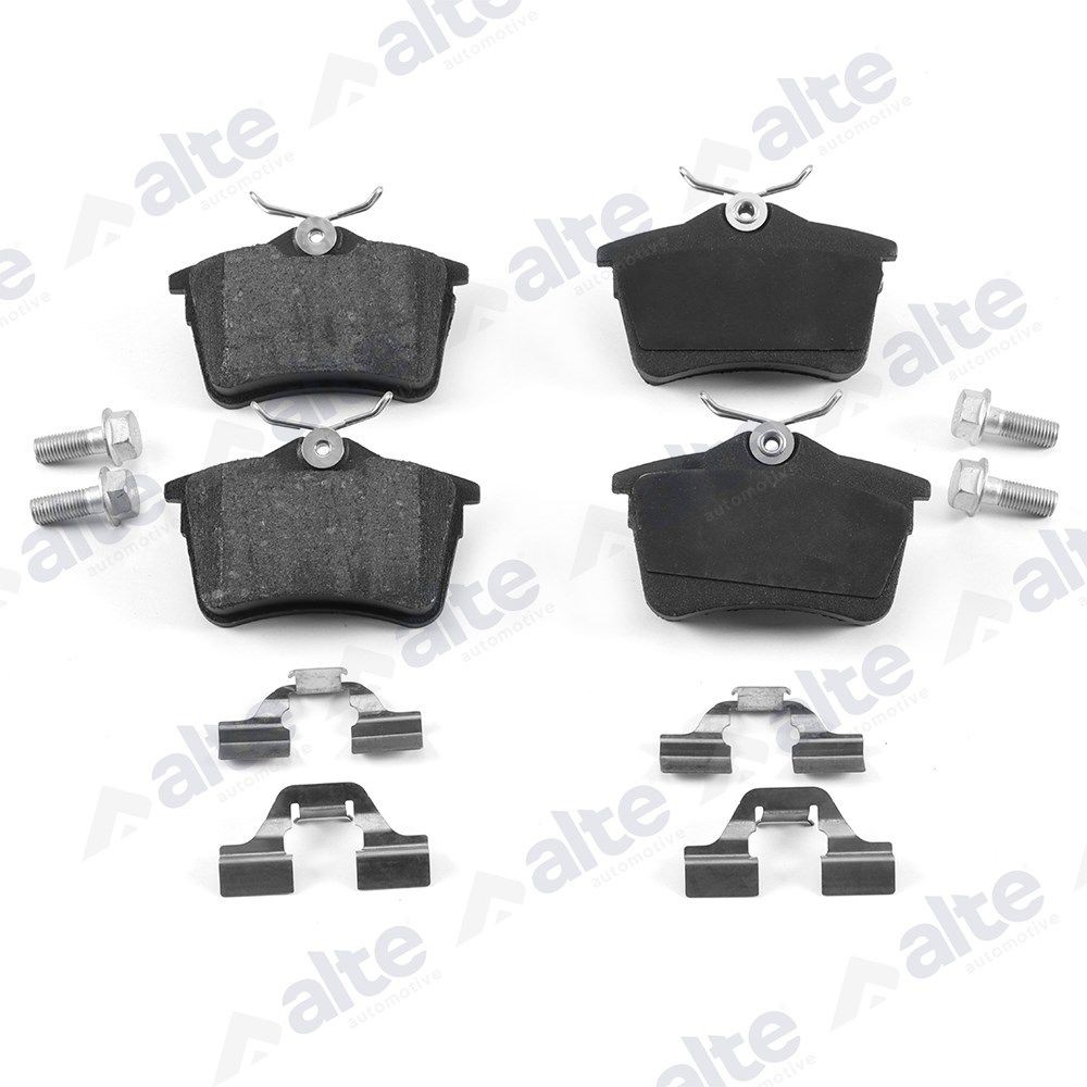 ALTE AUTOMOTIVE 137849AAL: Juego de pastillas de freno Eje trasero, con accesorios, con tornillos pinza freno, con clip de émbolo