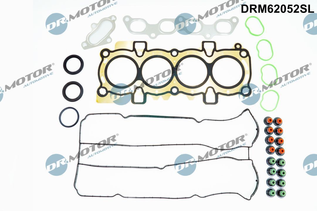 DR.MOTOR AUTOMOTIVE DRM62052SL: Set garnituri, chiulasa cu simering ax came, cu garnitura capac supape, cu garnitura chiuloasa, cu simering supapa, cu garnitura galerie de admisie, cu garnitura galerie de evacuare