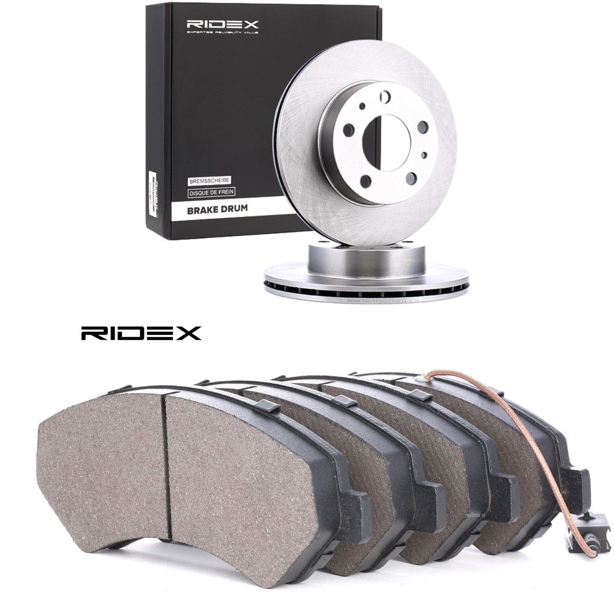 RIDEX 3405B3397: Pidurikomplekt, ketaspidur Esisild, Ø: 300mm, õhutusega